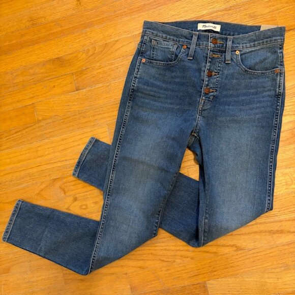 NWT Madewell 10" High Rise Skinny Jeans in Tencel Denim w/Magic Pockets Size 28 - Picture 1 of 14